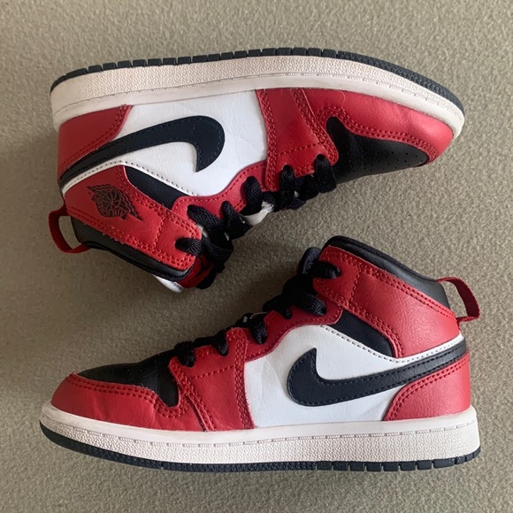 Jordan Other - Nike Air Jordan 1 Youth Toddler 12 Red Black Shoe Sneaker High Top 640734-069